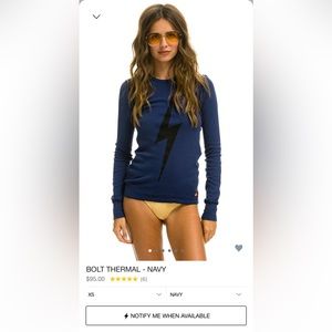 Aviator Nation Bolt thermal - navy size XS
